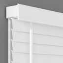 Lumino 2" Flat Slat Faux Wood Blinds, 49" W x 48" L White
Cordless, Built in Valence for Easy Installation