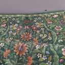 2x6 Washable Runner Rug,Dark Green Floral Boho Area Rug for Hallway,Low-Pile Non-Slip Stain Resistant Carpet for Kitchen, Bedside,Laundry Room,Entryway