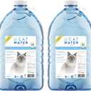 by VETWATER | ph-Balanced and Mineral-Free Cat Water | Clinically Proven Urinary Formula | Helps Prevent Cat Urinary Issues, FLUTD | 135.2 oz, 2-Pk, Clear (CW60101-2)