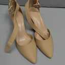 Mysoft Women's Pointed Toe Low Chunky Heels Closed Toe Ankle Strap Dress Pump Shoes 7