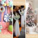 2 x Pink Tulle Fabric Roll 6 Inch by 100 Yards (300 feet) Sheer Netting Spool for Tutu Skirt Gift Wrapping Wedding Valentine's Day Baby Shower Party Decorations DIY Crafts