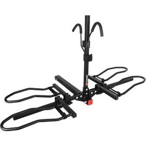 FORWODE Bike Rack Hitch for Car, 200 LB 2-Bike Racks with Coded Lock, Wobble Free Smart Tilting Hitch Mount Bike Rack for 2 Inch Receiver, Bike Carrier Fits Up to 5 Inch Fat Tire Electric Bike for Car