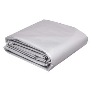 AmazonCommercial Multi Purpose Waterproof Poly Tarp Cover, 12x25ft, 16mil Thick, Silver/Black, 1-Pack