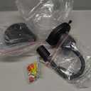 Yosoan 1-Light Brass Modern Vintage Indoor Wall Sconce, Vanity Single Luxury Hardwired Retro Textured Clear Round Globe Glass Shade with Industrial Curved Rod Bathroom Hallway Lamp,(Black)