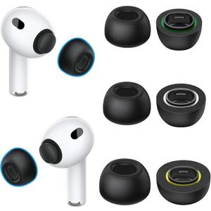 Memory Foam Ear Tips Compatible with AirPods Pro 3, Super Comfort, Enhanced Noise Cancellation, Secure fit, Foam Replacement Ear Tips with Portable Storage Box (S/M/L)