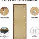 Hongkee 12x36 Picture Frame, Collage Twelve 4x6 with Mat, Wood Style,1 Pack, 12X36 in