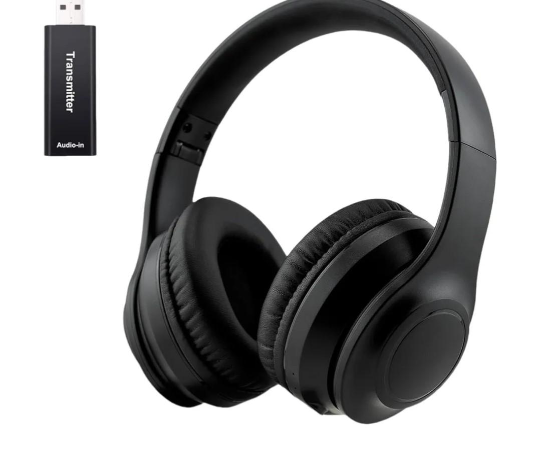 Black Wireless Headphones Bluetooth, Foldable Over Ear Headphone, Hi Fi Stereo Headphones Built in Mic for phone/TV/PC/MP4/Home/Office