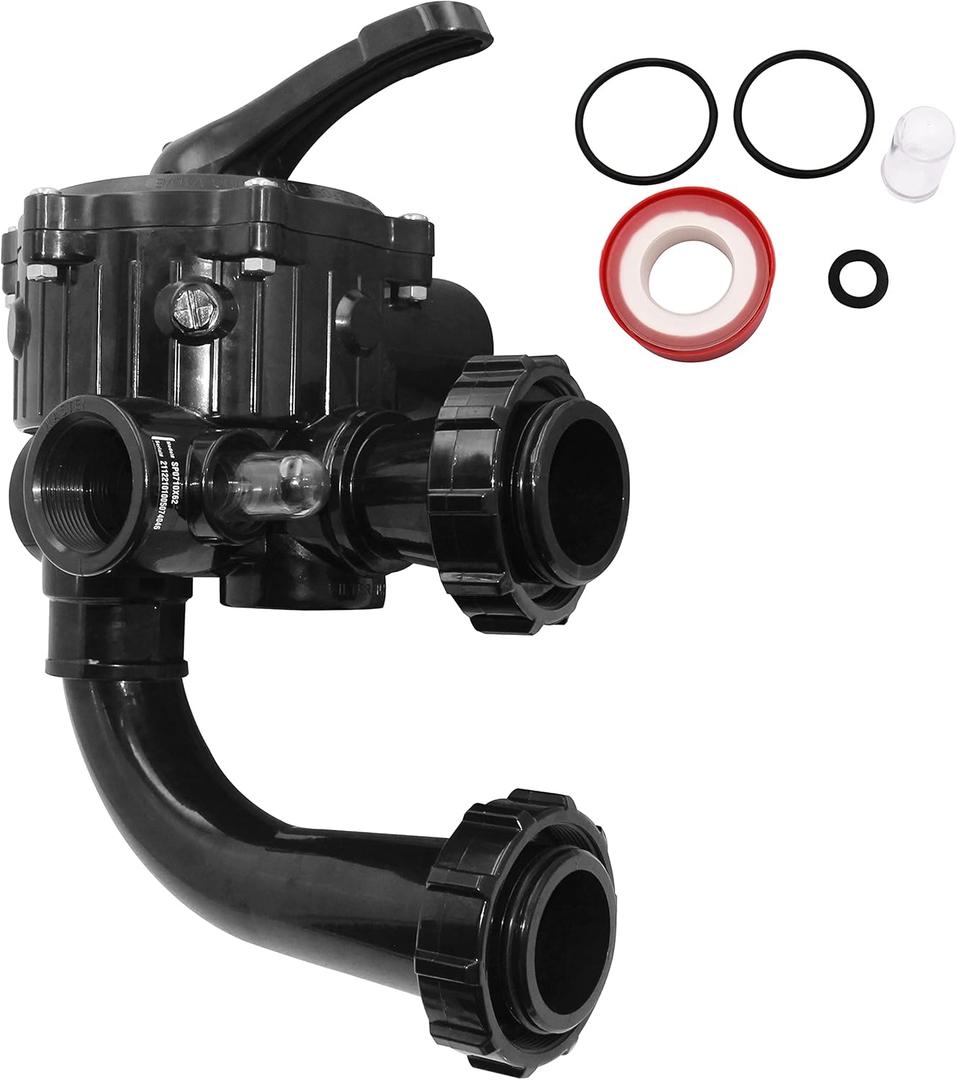 SP0710X62 Multiple port Valve Compatible with Hayward S210S, S244S, & S310S Series Sand Filters for 1-1/2-Inch Control Valve AssemblyBlack