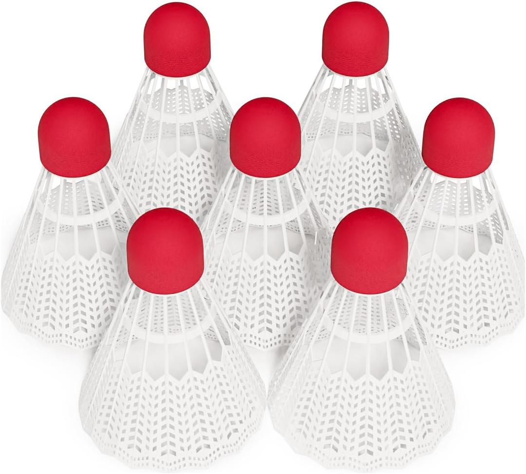 EAGLES 7 Pack Plastic Badminton Birdies - Bedminton Shuttlecocks - Not Recommended for Professional Players - Birdie Ball for Indoor and Outdoor - Backyard Sports Games Shuttle Balls
