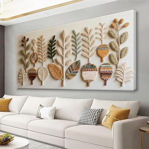 Tsomzxng Canvas Art Wall Decor Print Modern Boho Wall Art Prints Minimalist Paintings White Wall Art Pictures For Bedroom Kitchen Office Home Artwork 20" X 40" Ready To Hang Printed Decorations