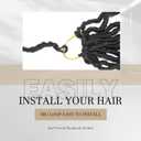 Faux Locs Crochet Hair 7 Packs Soft Locs Crochet Hair Pre Looped Goddess Locs Dreadlocs Synthetic Hair For Black Women (1BBlack#, 24 Inch (Pack of 7))