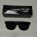 AI Smart Glasses, Bluetooth 5.4 Translation Glasses with 144 Language & Accents, Blue Light Filtering Lenses, Multifunctional Smart Glasses for Men Women, Travel Meeting Trade Business HY-C8 Black