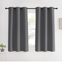 NICETOWN Bedroom Blackout Curtain - Thermal Insulated Window Treatments Room Darkening Panels Rideau Noir for Nursey Room (1 Panel, W70 x L63-Inch, Grey)