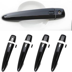 Exterior Door Handle Cover Protector Trim for 2019~2021 2022 2023 2024 2025 Nissan Altima, 2020 2021 2022 2023 2024 2025 Nissan Sentra, 2021 2022~2026 Nissan Rogue Accessories (4. Glossy Black)