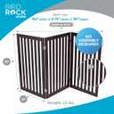 INTERNET'S BEST Dog Gate Indoor Freestanding Pet Barrier, Folding Wood Dog Fence, Extra Wide Doorway Puppy Gate, Indoor Animal Privacy Panel, Wooden Cat Fence - 3 Panel - 36", Espresso