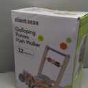 Giant bean Wooden Baby Push Walker for Boys Girls Ages 1-3, Galloping Ponies Push and Pull Activity Walker Adjustable Speed, Baby Push Walker Christmas Gift for Toddler Kids Motor Skills & Creativity