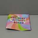 Sensory Activity Board - Large Silicone Fidget Toy for Autism, Anxiety, Stress Relief, Calming & ADHD, Double-Sided Silent Sensory Activities for 3+ Kids, Adults with Portable Travel Bag & 30 Strings