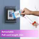 2 x Cherry Stethoscope Bow Badge Reel Retractable for Nurse Nursing RN CNA ER LPN & Medical Worker, Cute Nurse Week Gifts, Pink Bow Cherry Badge Holder with Alligator Clip, Bow & Stethoscope Badge Clip