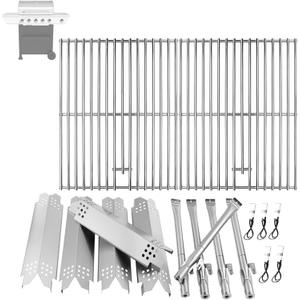 Replacement Parts Kit for Nexgrill 5-Burner 720-0888 720-0888N 720-0888A, 4-Burner 720-0830 720-0830H 720-0830A, Cooking Grate, Heat Shield and Burner Kit for Nexgrill