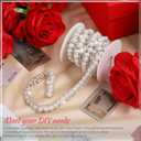 2 Yards Rhinestone Trim Pearls and Diamonds Crystal Chain Rhinestones Pearl Chain for Craft Rhinestone and Pearl Trim Applique Pearl Beaded Rhinestone Bridal Embellishments for Wedding (Classic Style)