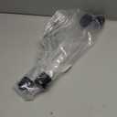 PATIKIL Clear Rigid Tube Round Plastic Tubing with Black Rubber Caps Polycarbonate Water Pipe, 305mm/ 12 Inch Length, 30mmx32mm/1.18"x1.26", 2 Set