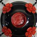 LaElvish Garden Upgraded Replacement Metal Base, Fits LaElvish Garden Hummingbird Feeders ONLY, No Leak No Rust, Safe for Hummingbird, Black+Red Feeding Ports, Containing 1 Metal Base