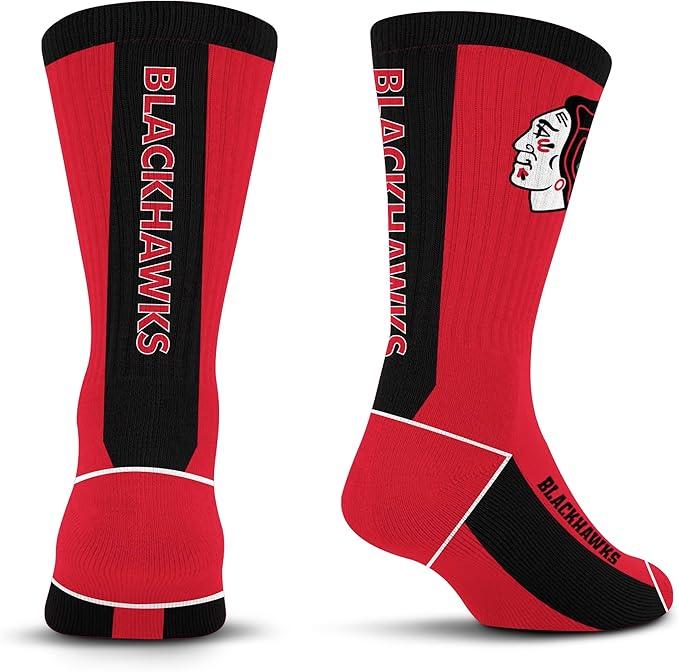 For Bare Feet NHL Unisex Kids Nhl Mvp Crew Sock Youth (One Size, Team Color)