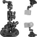 SMALLRIG 4" Camera Suction Mount with Ball Head Magic Arm, Car Mount for Lightweight Camera/Action Camera/Phone, Air Pump Vacuum Suction Cup, Max Load 3kg/6.6 Pound - 4236