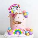 JeVenis Unicorn Cake Topper & Party Favors - Rainbow Birthday Decoration for Girls