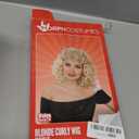 fun shack Blonde Bob Curly Wig, Platinum Short Curly Hair Wig for Women, Perfect for Parties and Events, One Size