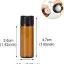 10PCS 5ML 1/6oz Amber Glass Bottle with Orifice Reducer and Screw Cap For Essential Oil Perfume Liquid DIY Sample Vials 1pc Clean Cloth + free 3ml Dropper