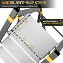 2 Step Ladder Lightweight Aluminum Folding Step Stool for Adults