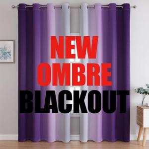 G2000 Blackout Curtains & Drapes for Bedroom Living Room 95 Inches Long Purple and Greyish White Room Darkening Window Treatments Ombre Thermal Insulated Light Blocking Grommet Backdrop 2 Panels Set