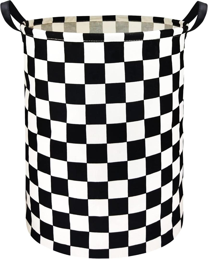 HIYAGON Boys Laundry Basket hamper Kids Hamper Car Toy Organizer Bins for Room Decor,Gift Basket for Bedroom(Racing Flag)