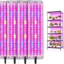 Grow Lights for Indoor Plants Full Spectrum,Plant Lights with Auto Timer 3/6/12H Grow Light for Under Cabinet Plant, 6 Dimmable Levels,600LEDs Grow Lamp Panel Grow Lights for Seed Starting(4P)