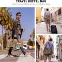 Wildroad Waxed Canvas Duffle Bag - 50L Waterproof Weekender Overnight Travel Bag