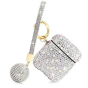 Luxurious Rhinestone AirPods 3rd Generation case,Protective Bling Diamonds AirPod 3 Charging Case Cover, Bling Airpod Gen 3 Case Gift for Women (Silver)
