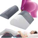 HOMBYS BBL Pillow After Surgery for Sleeping, Lumbar Support with Leg Wedge, 2 PCS Set for Brazilian Butt Lift Surgery Recovery, BBL Recovery Must Haves,Pain Relief