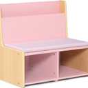 Delta Children - GapKids Reading Nook with Padded Bench - Greenguard Gold Certified, Blush Pink, 24 inches W x 15.75 inches D x 21.65 inches H
