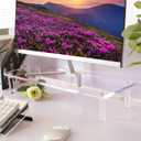 20x7.5 Acrylic Monitor Stand Riser, Clear Computer Stand for Laptop, iMac, Pc, Printer, Desktop Ergonomic,Desk Riser Work from Home Accessories Office Supplies Platform Save Space