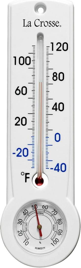 LaCrosse 204-109 Traditional Thermometer/Hygrometer, 9"