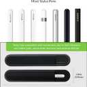 Stylus Holder for Apple Pencil 1st & 2nd, USB-C, Pro, and Slim Stylus  Rip-Resistant Elastic Sleeve, Microfiber Base, and 3M Adhesive for Attaching to iPad & Tablet Cases, Black