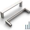 10 Pack 3 Inch(76mm) Kitchen Cabinet Handles Brushed Satin Nickel Cabinet Pulls Kitchen Cabinet Hardware Drawer Pulls for Cupboard Wardrobe