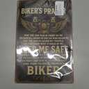 Vintage Biker's Prayer Metal Tin Sign for Home, Restaurant, Bar, Cafe, and Garage Decor - Rustic Wall Plaque with Inspirational Message 8 * 12inch