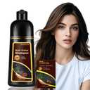 Coffee Hair Dye Shampoo 3 in 1, Instant Hair Color Shampoo, Semi-Permanent Brown Hair Dye, Long Lasting Browm Hair Shampoo, Shampoo Para Pintar el Cabello, Works in Minutes 16.90 Fl Oz