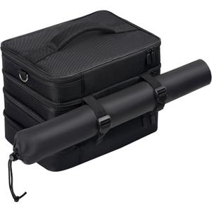 Brappo Travel Bag compatible DND Miniatures, DND Dice, Maps, DM's Guide, and Player's Handbook, For RPG, MTG Tabletop Game Collections(Case Only) (black)
