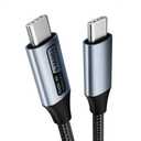 USB C to USB C Monitor Cable(4K@120Hz), 100W PD Fast Charge, 10Gbps Data Transfer, 3ft Tangle-Free Silicone USB-C Cable [Aluminum Shell, Woven Design]