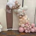 Dusty Pink Balloons, 60Pcs Pastel Light Pink and White Balloon Beige Sand White Champagne Gold Latex Neutral Balloons for Women Birthday Boho Wedding Baby Bridal Shower Party Mothers Day Decorations