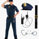 Morph Police Costume Mens Cop Costume Police Uniform Mens Cop Outfit Adult Halloween M