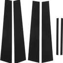 Car Window Pillar Sticker 6pcs Pillar Post Decal Trim Gloss Black Side Door Window Cover Trim Replacement for (2011-2021)